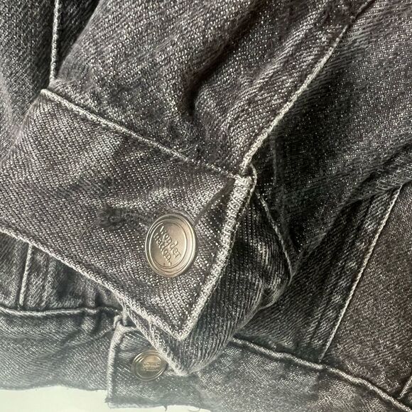 WONDER NATION black denim jacket- kids size XL-14/16 - Picture 6 of 8